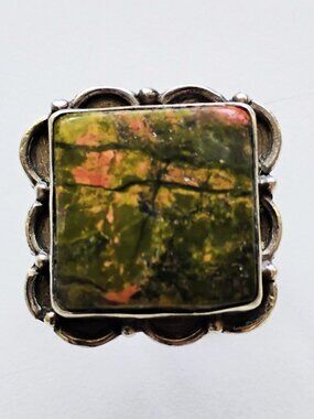 Unakite sterling ring